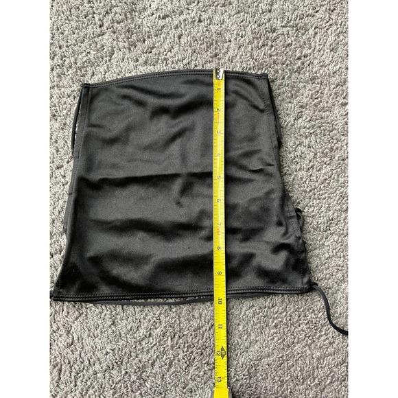 Motel Ozca black strappy open back satin crop top, XS - Picture 9 of 11